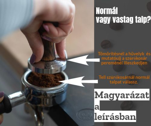 Vastag kávétömörítő talp lapos 51,5 mm